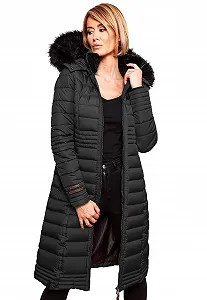 Зимнее пальто Navahoo B670 стеганое длинное с теплой искусственной овчиной - Фото 1