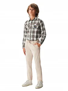 Купить Брюки чинос LTB Kadoyo Slim Fit на молнии со средней посадкой из хлопковой смеси кремового цвета, размер -164CM - Фото 1 Брюки чинос LTB Kadoyo Slim Fit на молнии со средней посадкой из хлопковой смеси кремового цвета, размер -164CM - Фото 1