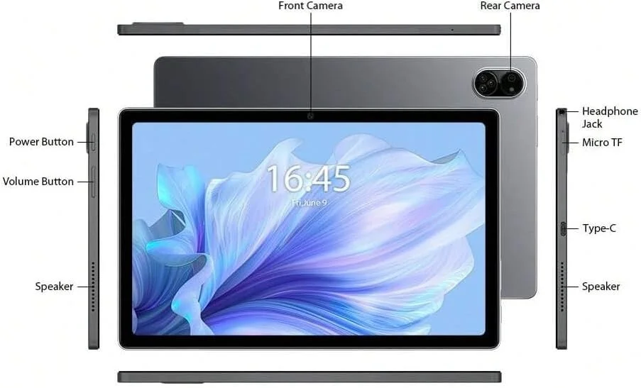 Планшет 10.1" Full HD TANYIMING TYD 109 Pro 8/256Gb 4G 2-SIM 8 ядер Android 15 8000 mAh Черный, фото №5 Планшет 10.1" Full HD TANYIMING TYD 109 Pro 8/256Gb 4G 2-SIM 8 ядер Android 15 8000 mAh Черный, фото №5