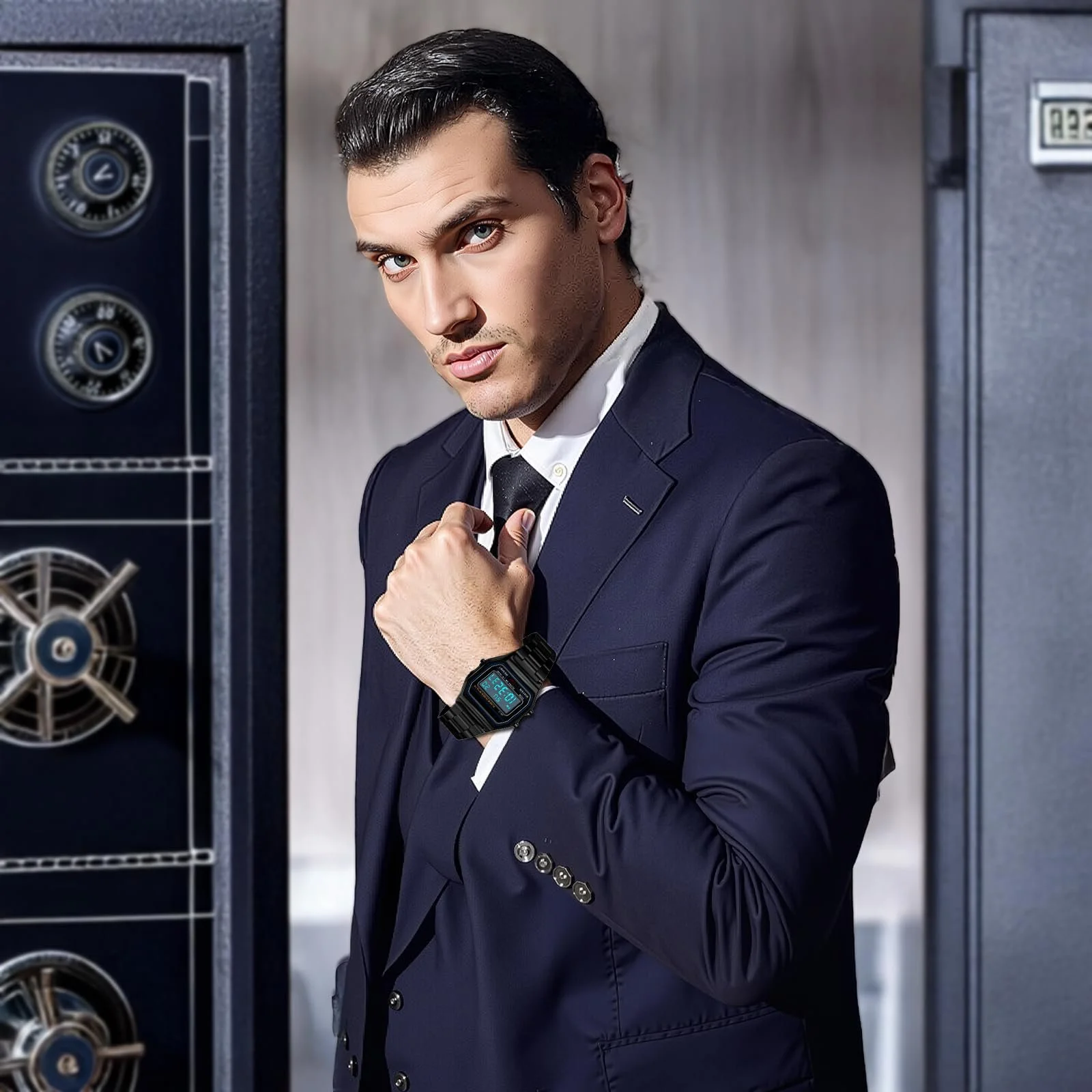 Діловий наручний годинник Nicoone, 30 м, водонепроникний, спортивний годинник, цифровий годинник, фото №2 Діловий наручний годинник Nicoone, 30 м, водонепроникний, спортивний годинник, цифровий годинник, фото №2