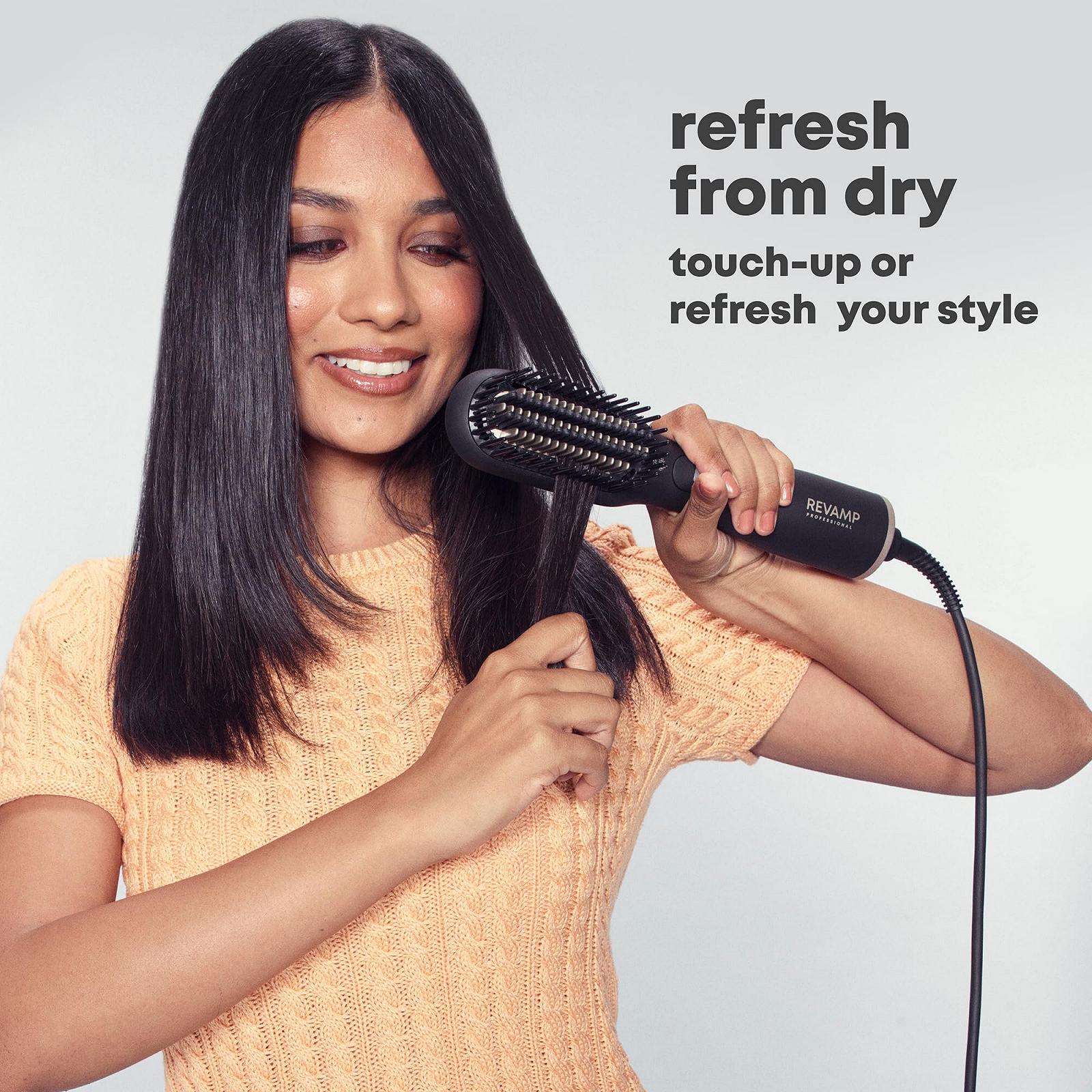 Щітка-випрямляч для волосся REVAMP Deepform 2-в-1 Dry & Styling, фото №3 Щітка-випрямляч для волосся REVAMP Deepform 2-в-1 Dry & Styling, фото №3