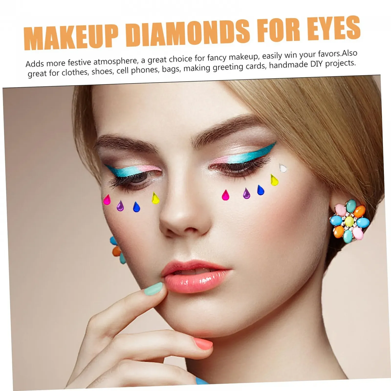 Стрази для макіяжу очей Райдужні стрази 5 аркушів та інструмент для вибору - Підвіска русалки та наклейки для дітей, фото №7