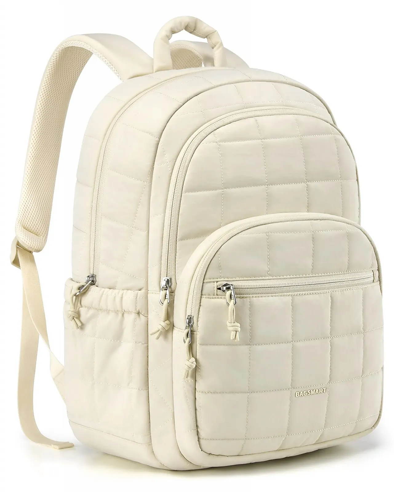 Рюкзак для ноутбука bagsmart Women's 15.6" стеганый водостойкий Beige, фото №1 Рюкзак для ноутбука bagsmart Women's 15.6" стеганый водостойкий Beige, фото №1
