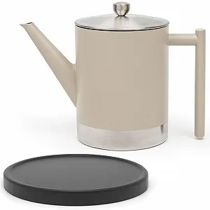 Чайник-заварник Bredemeijer Taupe з подвійними стінками з нержавіючої сталі, 1,2 літра - Фото 1