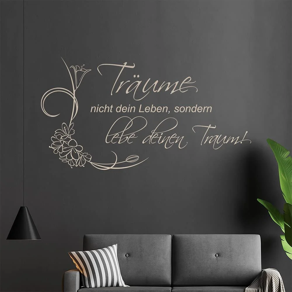 Наклейка на стену Träume nicht dein Leben.. 80 x 43 см, фото №1