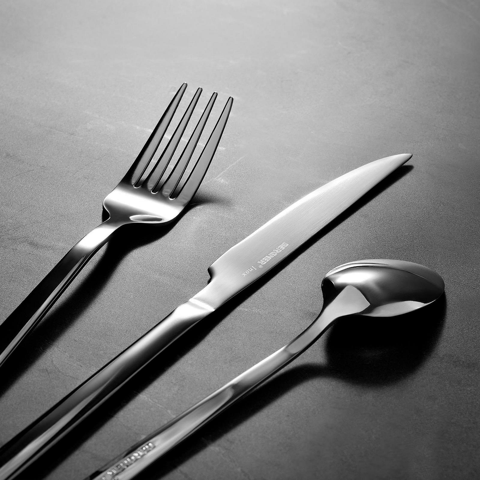 Набор столовых приборов BERGNER BG-45194-MM, нержавеющая сталь, черный, фото №5