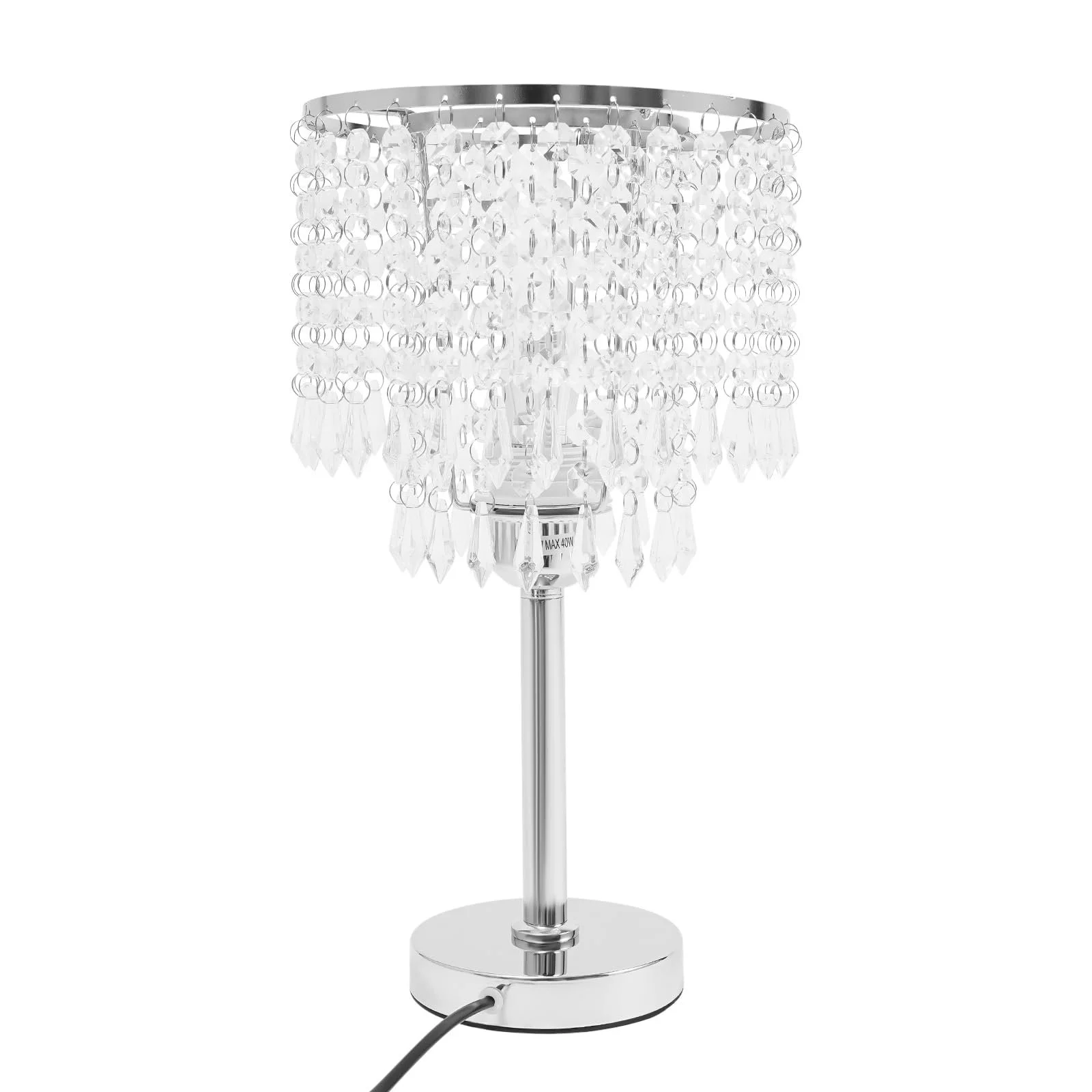 Настільна лампа кришталева скляна приліжкова з кнопковим вимикачем та круглою основою Modern Creative Design, фото №1