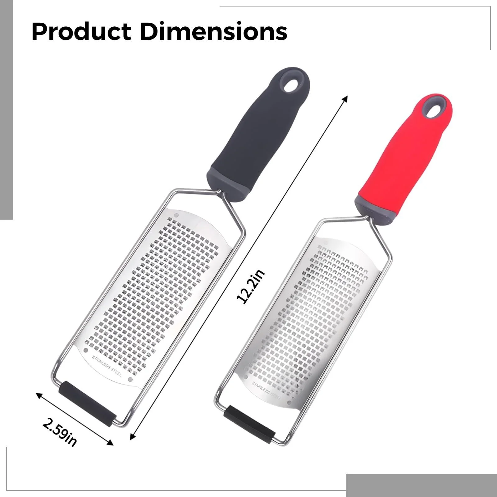 Терка кухонная 31 см, острая, с нескользящей ручкой, 2 шт., фото №3