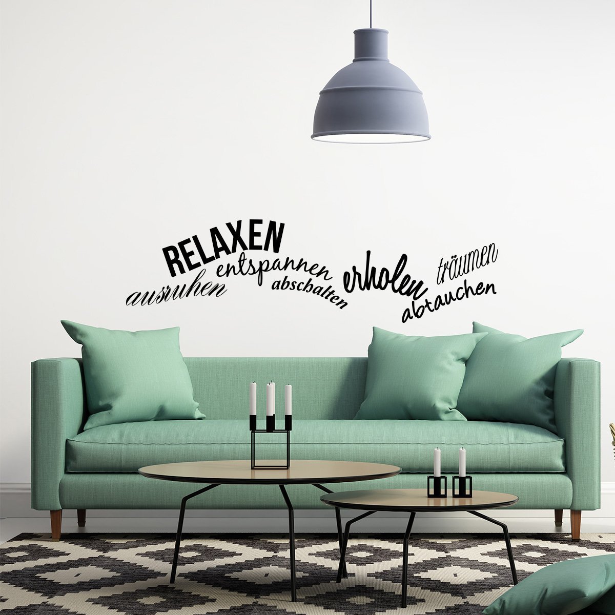 Наклейка на стіну Relax, Relax, Switch Off, Dive, Rest, Recover, Dream 60 x 16 см Чорна, фото №2 Наклейка на стіну Relax, Relax, Switch Off, Dive, Rest, Recover, Dream 60 x 16 см Чорна, фото №2