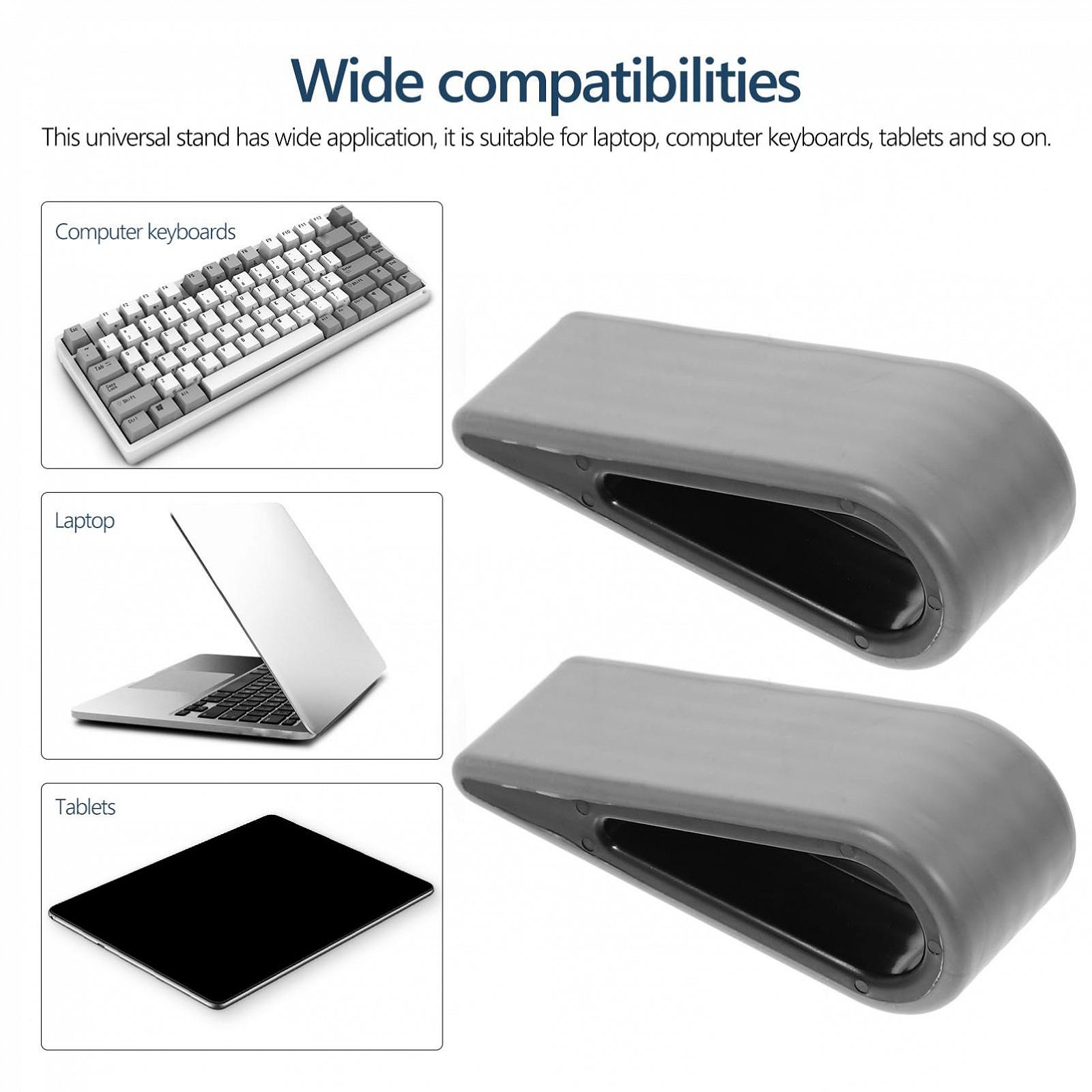 Підставка для ноутбука GALPADA Силіконова, 2 шт, Клиноподібна, Регульована, Нековзна, Легка Для офісу та дому, фото №2