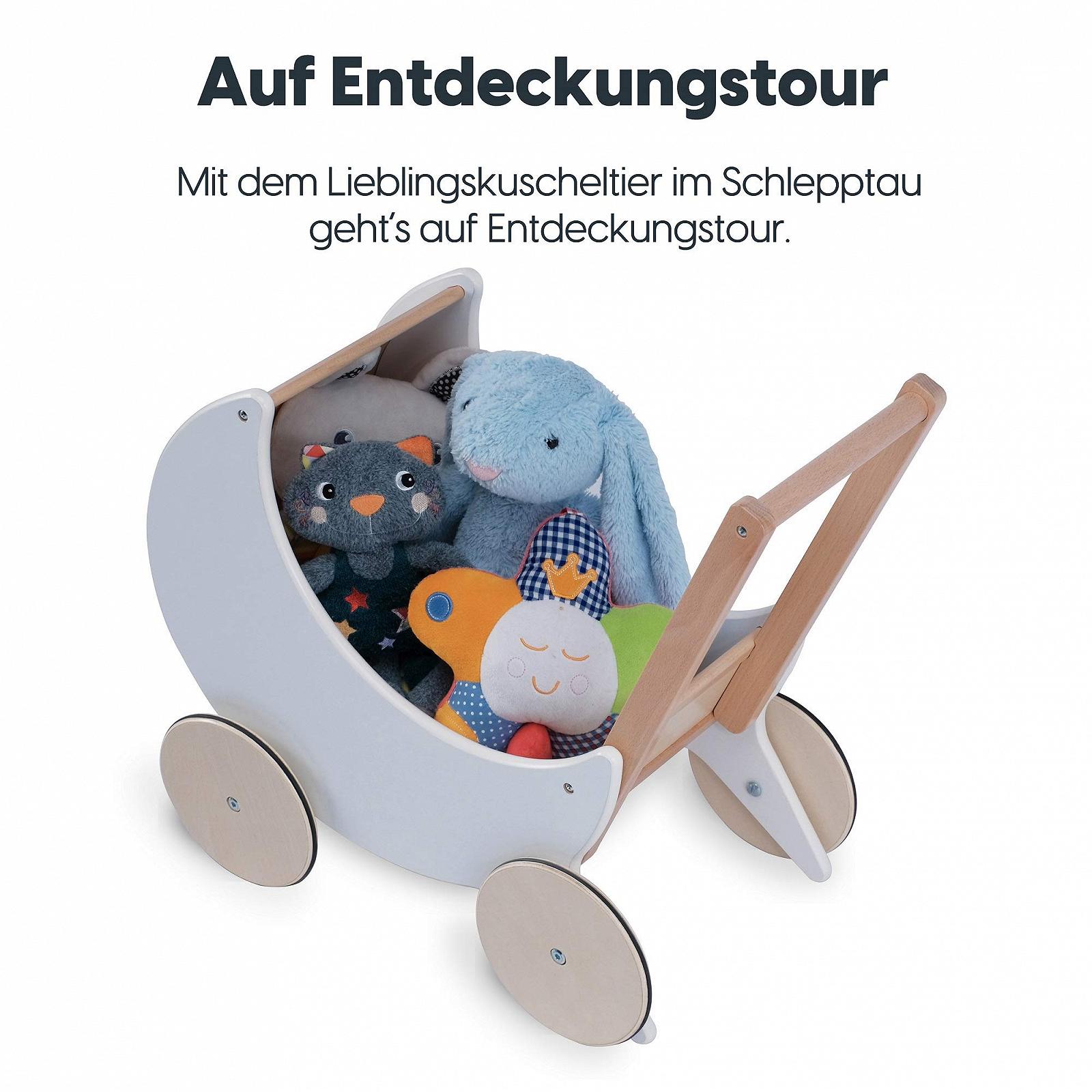 Ходунки wuuhoo Lou Деревянные Белые с Резиновыми Колесами и Поддержкой, фото №8 Ходунки wuuhoo Lou Деревянные Белые с Резиновыми Колесами и Поддержкой, фото №8