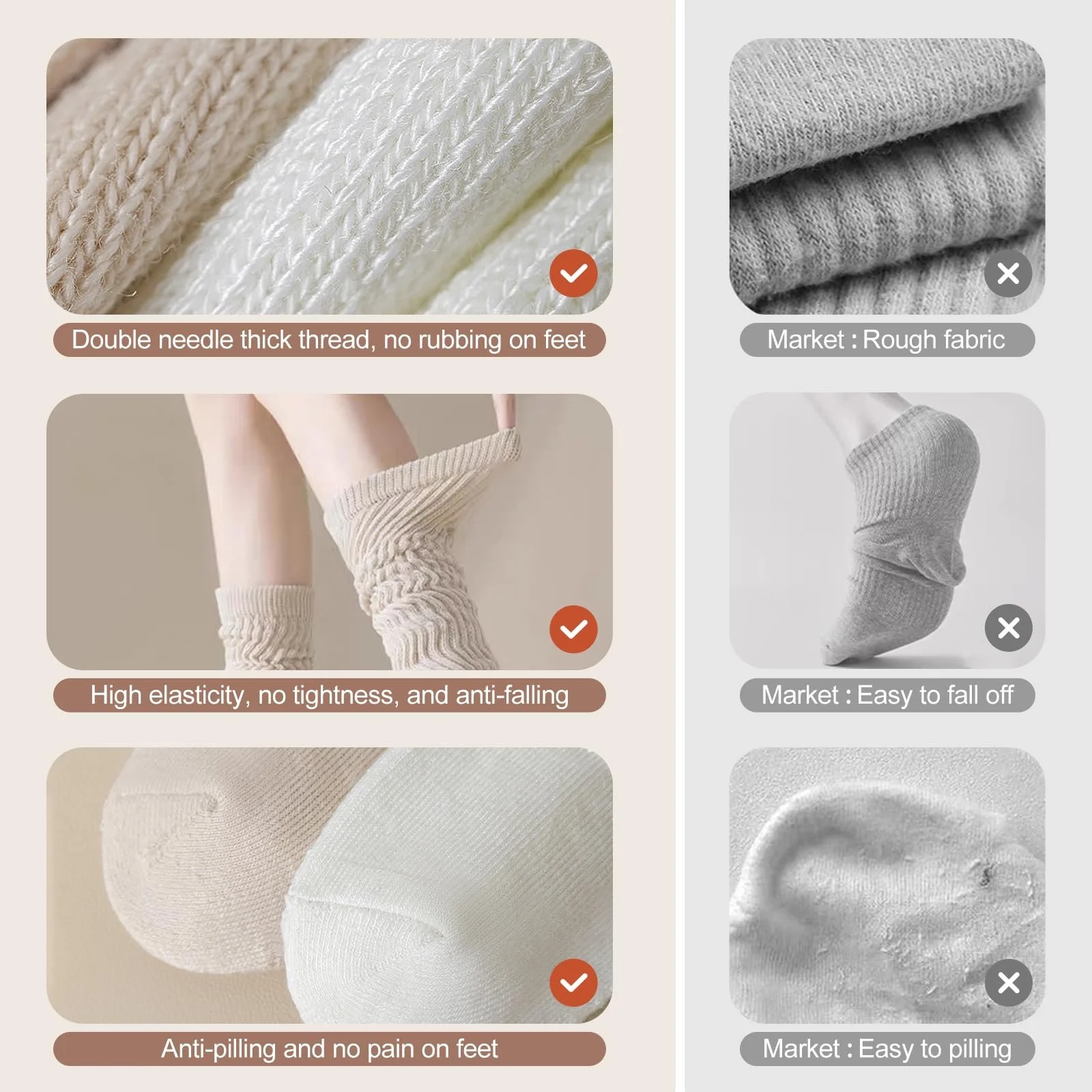 2 пари Жіночих гольфів, фото №4