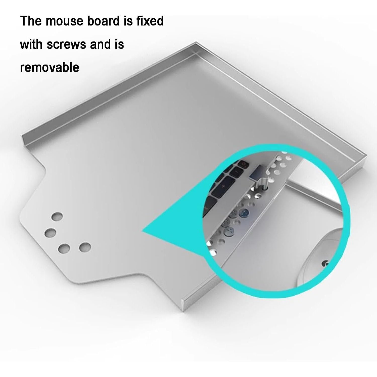 Регульована підставка для ноутбука з підставкою для миші, повністю рухома конструкція шарніра для оптимального перегляду, фото №4