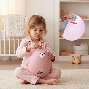 Скарбничка Bear Кумедна Велика місткість Рожева synthetic.ua - Фото 1