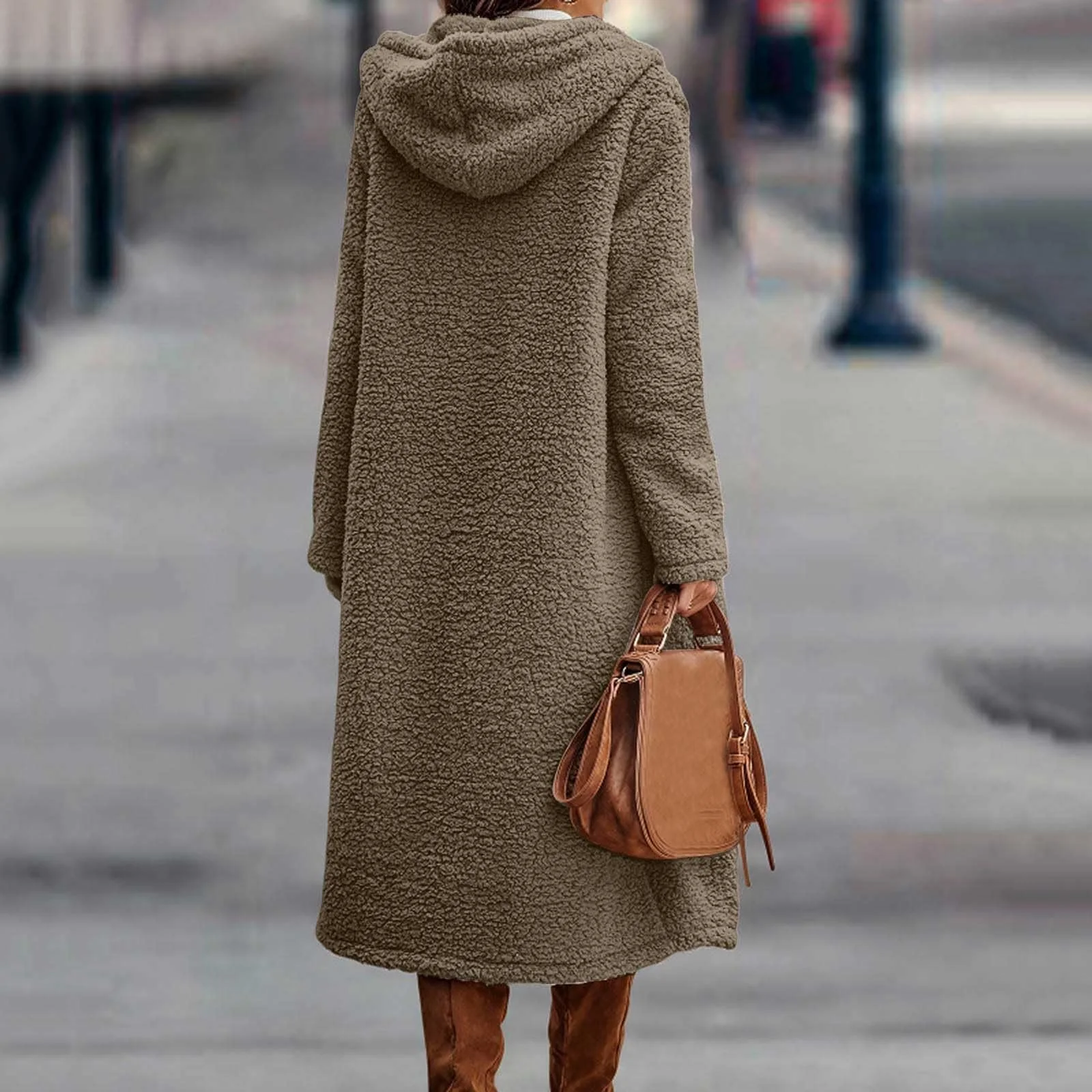 Куртка Beokeuioed Довга Тепла з Кишенями Зимова, фото №6