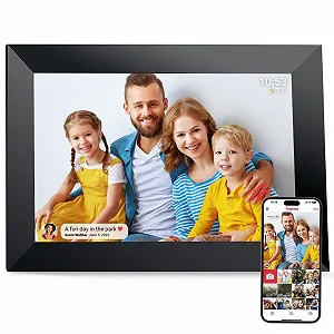 Цифровая фоторамка VESWWE WiFi 10.1 дюйма 1280 x 800 IPS Touchscreen 32 GB Auto Rotation Frameo - Фото 1
