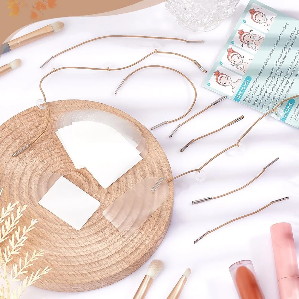 Стрічки для підтяжки обличчя AHANDMAKER з наборами підйомних мотузок, 60 шт, фото №4