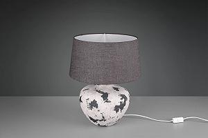 Настільна лампа Reality Leuchten Bay R50953811 Керамічна Сіра Тканинний плафон Сіра 1x E14 synthetic.ua - Фото 1