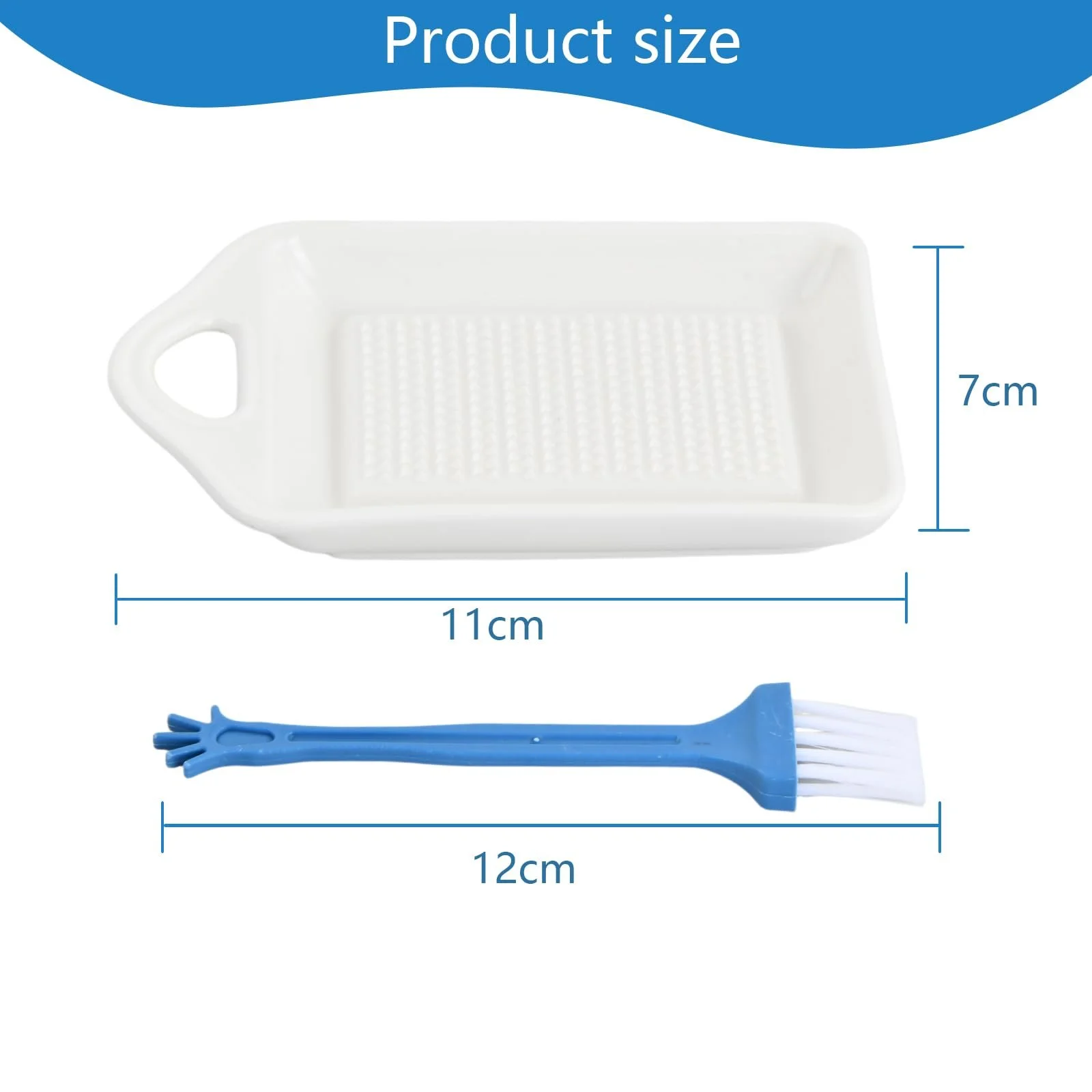 Терка керамічна, ручної роботи, керамічна для часнику та імбиру, маленька порцелянова, фото №2