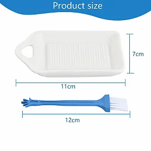 Терка керамічна, ручної роботи, керамічна для часнику та імбиру, маленька порцелянова synthetic.ua - Фото 1