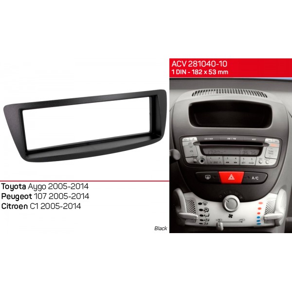 Переходная рамка ACV Toyota Aygo (281040-10), фото №5