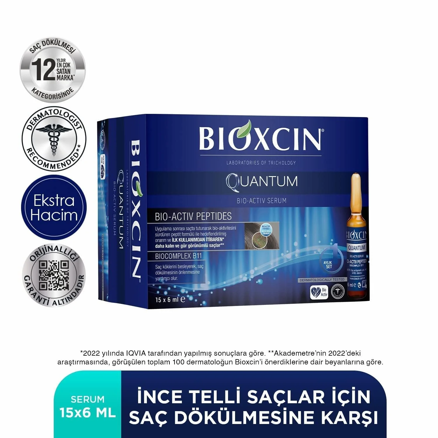 Сыворотка Bioxcin Quantum Bio-Activ против выпадения волос 15 x 6 мл, фото №5