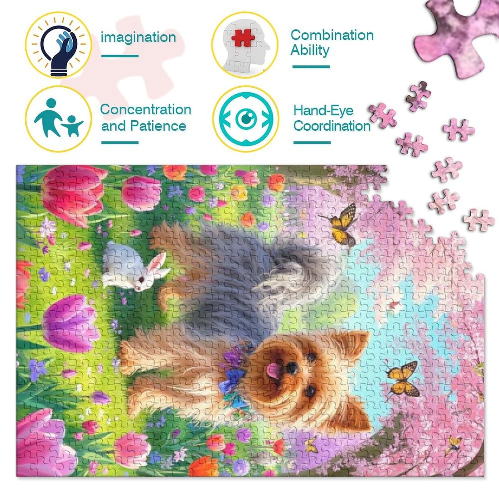 Пазл Yorkshire Terrier 1000 элементов 38 x 26 см, фото №4