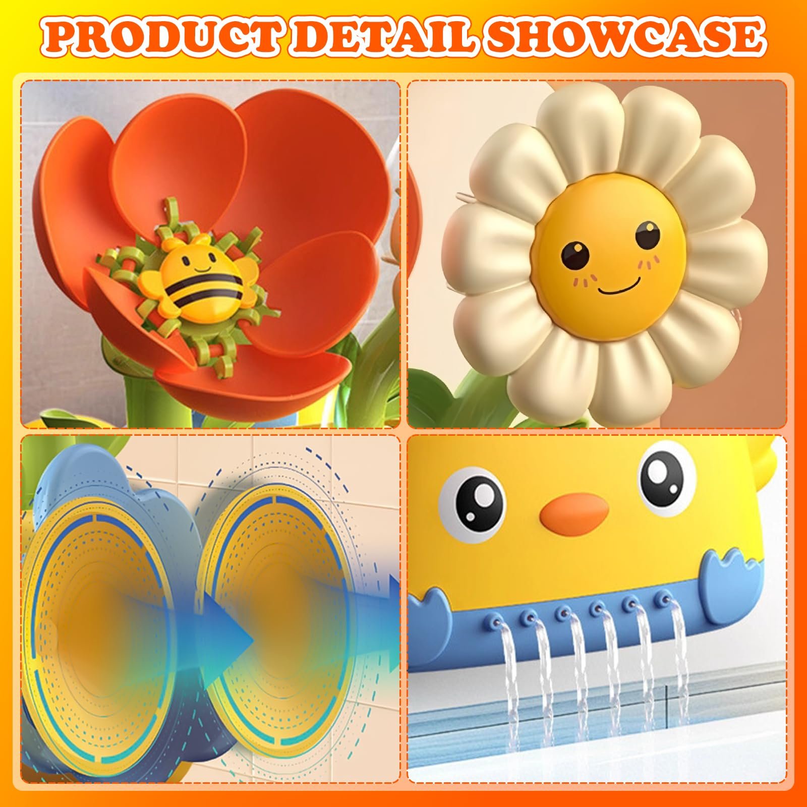 Игрушка для ванны Duck Цветы и пчелы для детей, фото №3