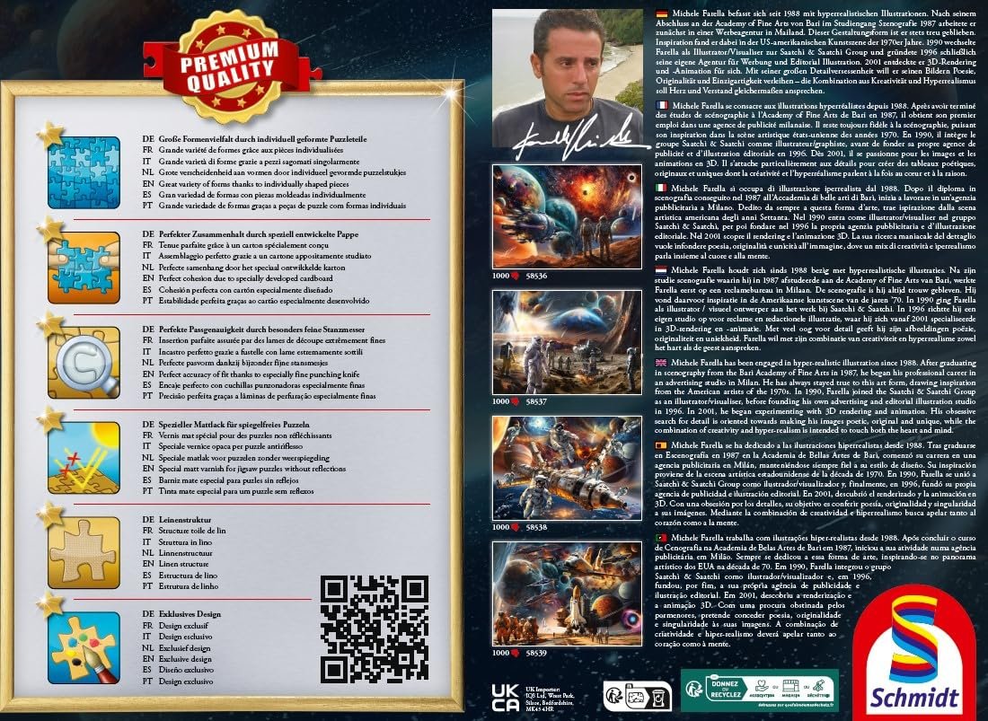 Пазл Schmidt Spiele Michele Farella 58536 Cosmic Colour Splendour Journey into Space 1000 элементов, фото №3