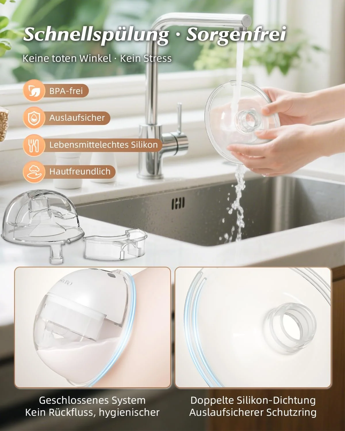 Двойной электрический молокоотсос KISSBOBO, 19 уровней, 4 режима, мощность всасывания 320 мм рт.ст., Hands-Free, фото №7 Двойной электрический молокоотсос KISSBOBO, 19 уровней, 4 режима, мощность всасывания 320 мм рт.ст., Hands-Free, фото №7