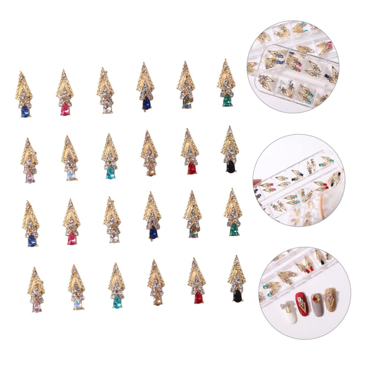 Стразы для ногтей Стрелы Сплав, 24 шт., фото №4