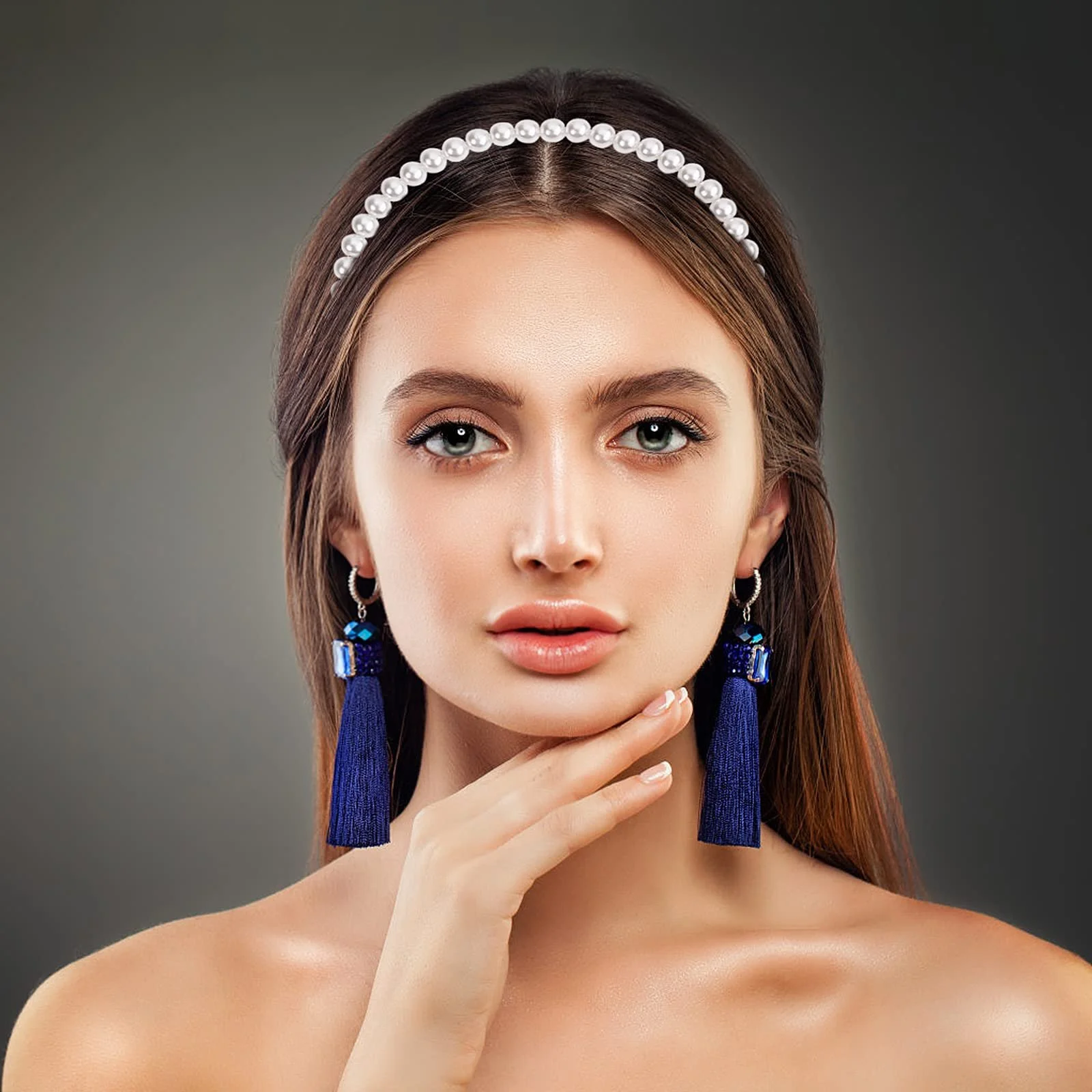 Обруч Yolev з перлинами, набір 4 шт., фото №5 Обруч Yolev з перлинами, набір 4 шт., фото №5