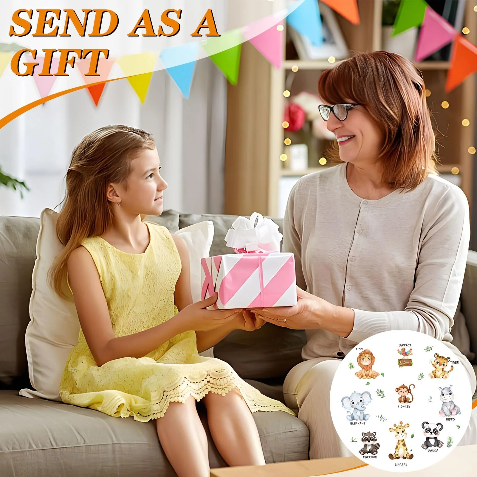 Наклейка на стіну Forest and Forest Animals 2 шт. 30 x 60 см, фото №7