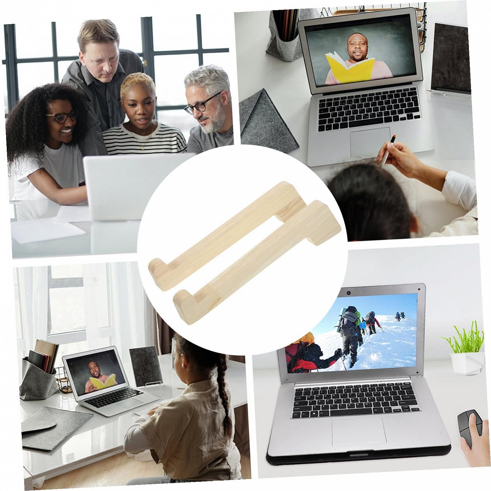 Подставка для ноутбука деревянная для стола, упаковка из 2 штук, фото №2