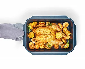 Противень для духовки Joseph Joseph Nest углеродистая сталь антипригарный 41 см x 30 см x 8 см синий synthetic.ua - Фото 1