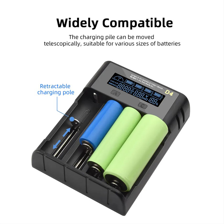 Зарядное устройство для аккумуляторов Battery Charger ESSAGER на 4шт, фото №4 Зарядное устройство для аккумуляторов Battery Charger ESSAGER на 4шт, фото №4