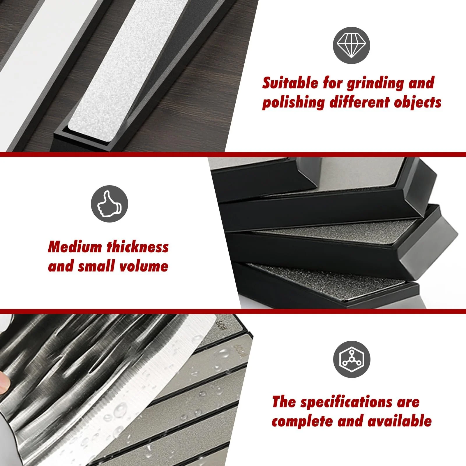 Набір точильних каменів 6 шт. алмазні з регулятором кута 120/240/600/1000/2000/3000 грит, фото №7