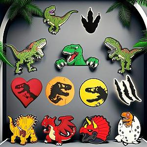 Джибитсы динозавры dinosaurs Jibbitz 13 шт аксессуары Крокс украшение Dz_149 - Фото 1