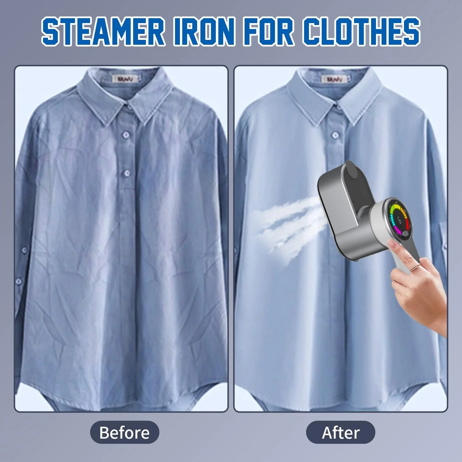 Портативный отпариватель Дорожный утюг 1200 Вт 120 мл 5 уровней пара, фото №2