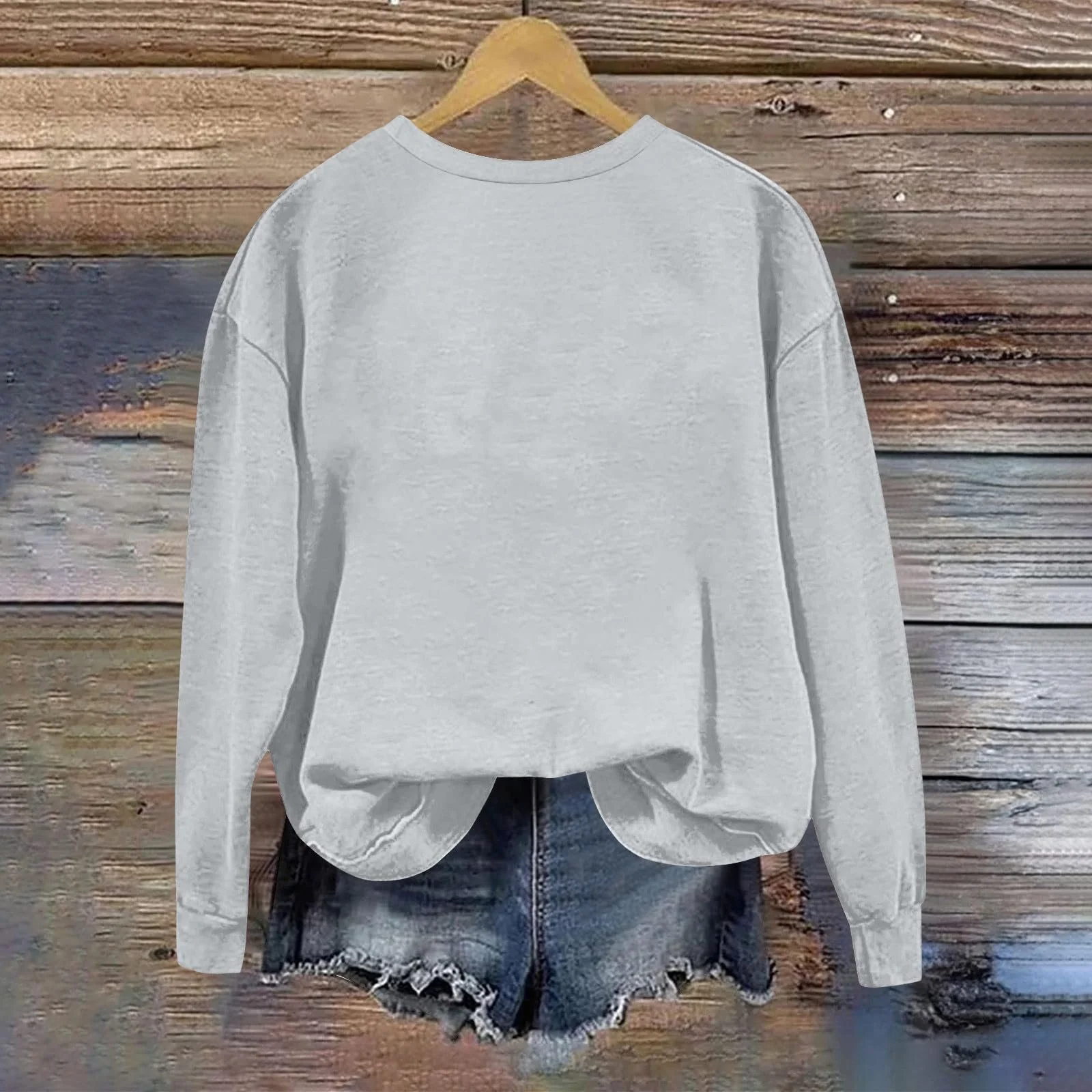 Рождественский Свитшот Женский Рождественский Джемпер Принт Рождественская Елка Элегантный Рождественский Круглый Вырез Длинный Рукав Зимний Рождественский Джемпер Красивый Рождественский Свитшот Смешной, фото №5