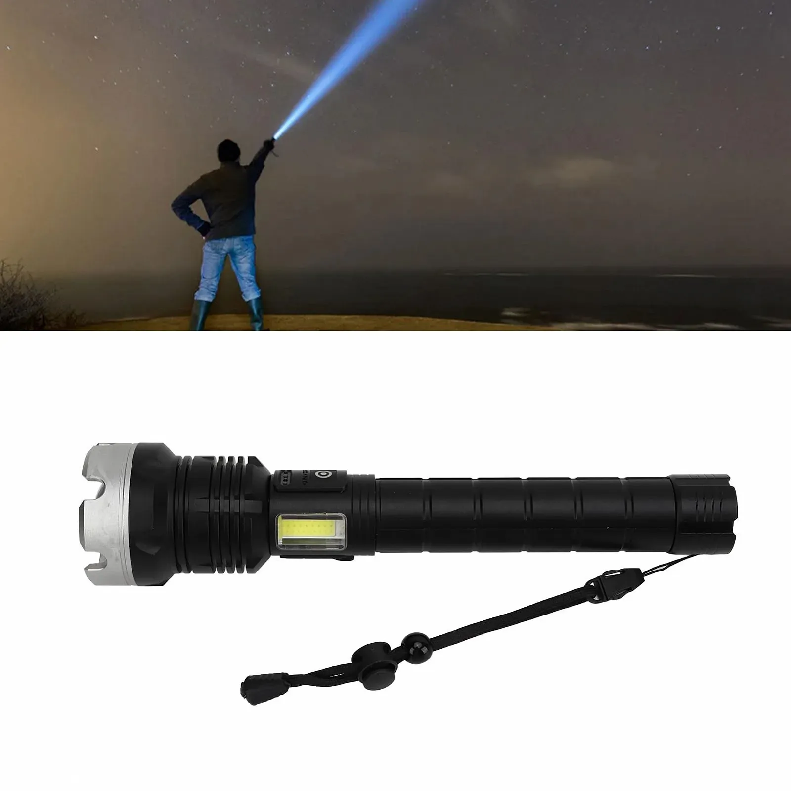 Ліхтар Super Bright USB Перезаряджуваний Zoomable Висувний Алюмінієвий сплав для Кемпінгу Подорожей, фото №4