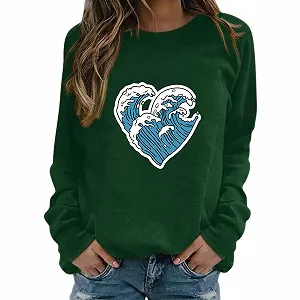 Женский Свитшот Generisch Однотонный Большие Размеры 52 - Фото 1