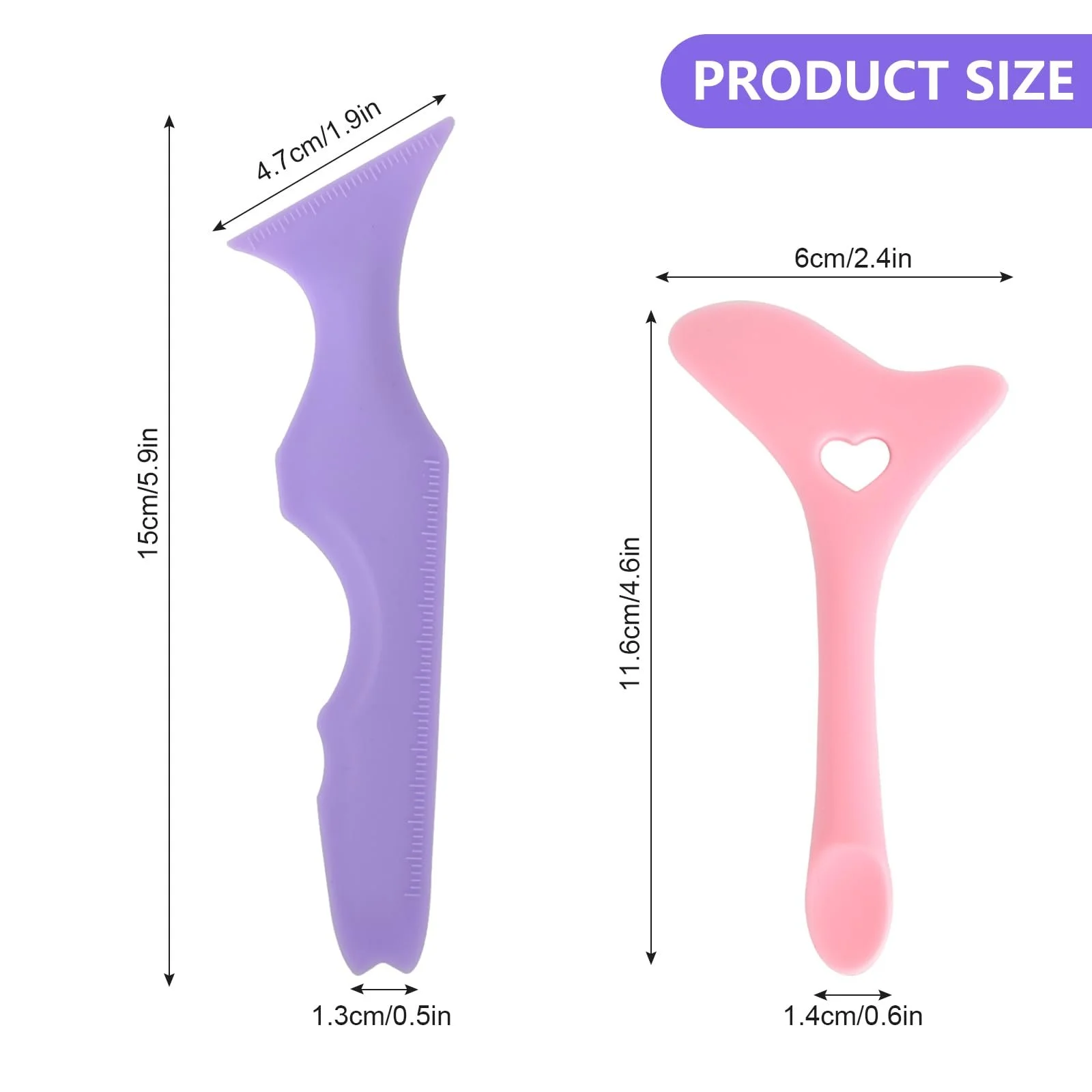 Набір З 2 Силіконові трафарети для підводки для очей багаторазові багатофункціональні, фото №3