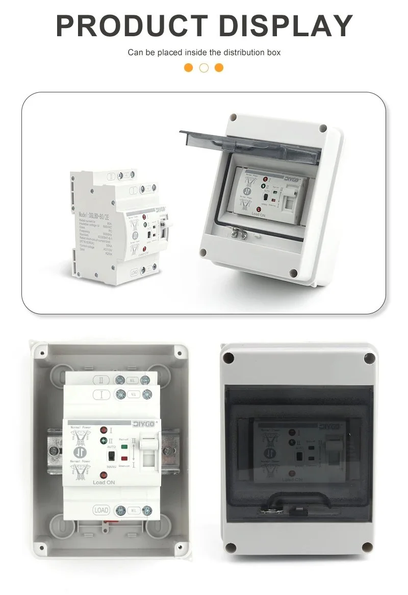 Автомат введення резервного живлення DIYGO DGLBD-80/2E 2P 80A 220V АВР перемикач, фото №5 Автомат введення резервного живлення DIYGO DGLBD-80/2E 2P 80A 220V АВР перемикач, фото №5