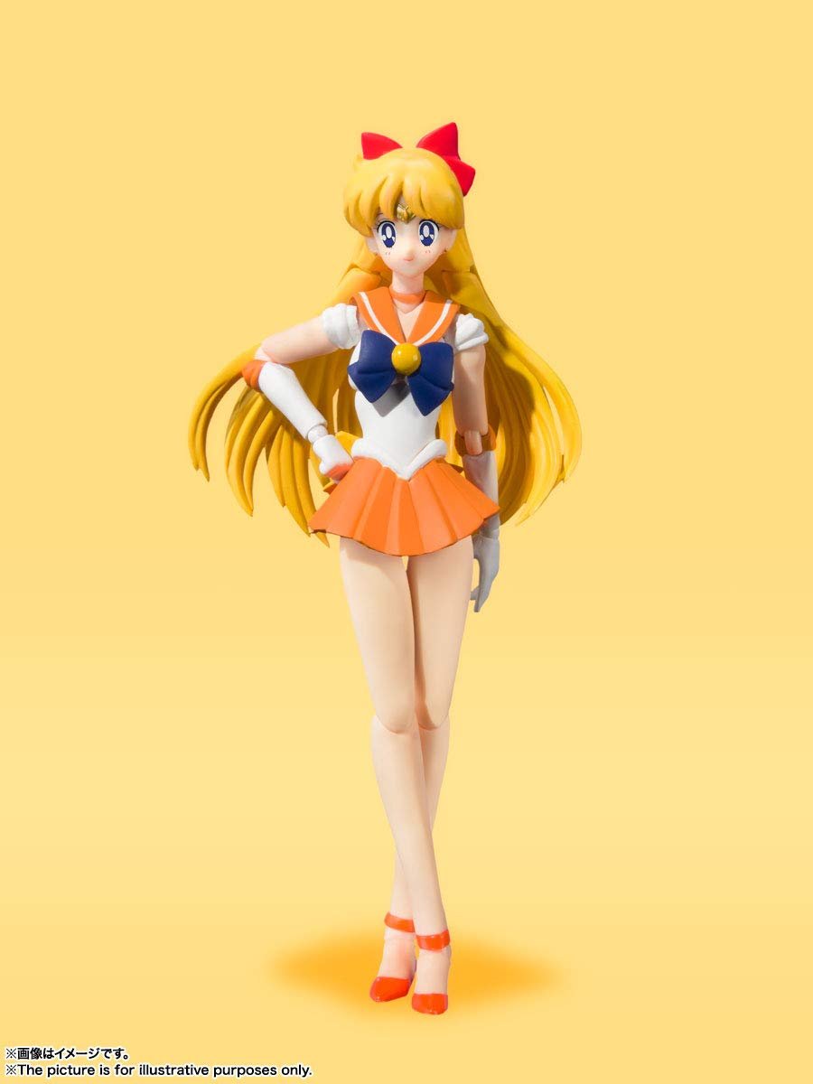 Фигурка Bandai S.H. Figuarts Sailor Moon Sailor Venus Animation Colour Edition Artemis 14 см, фото №4