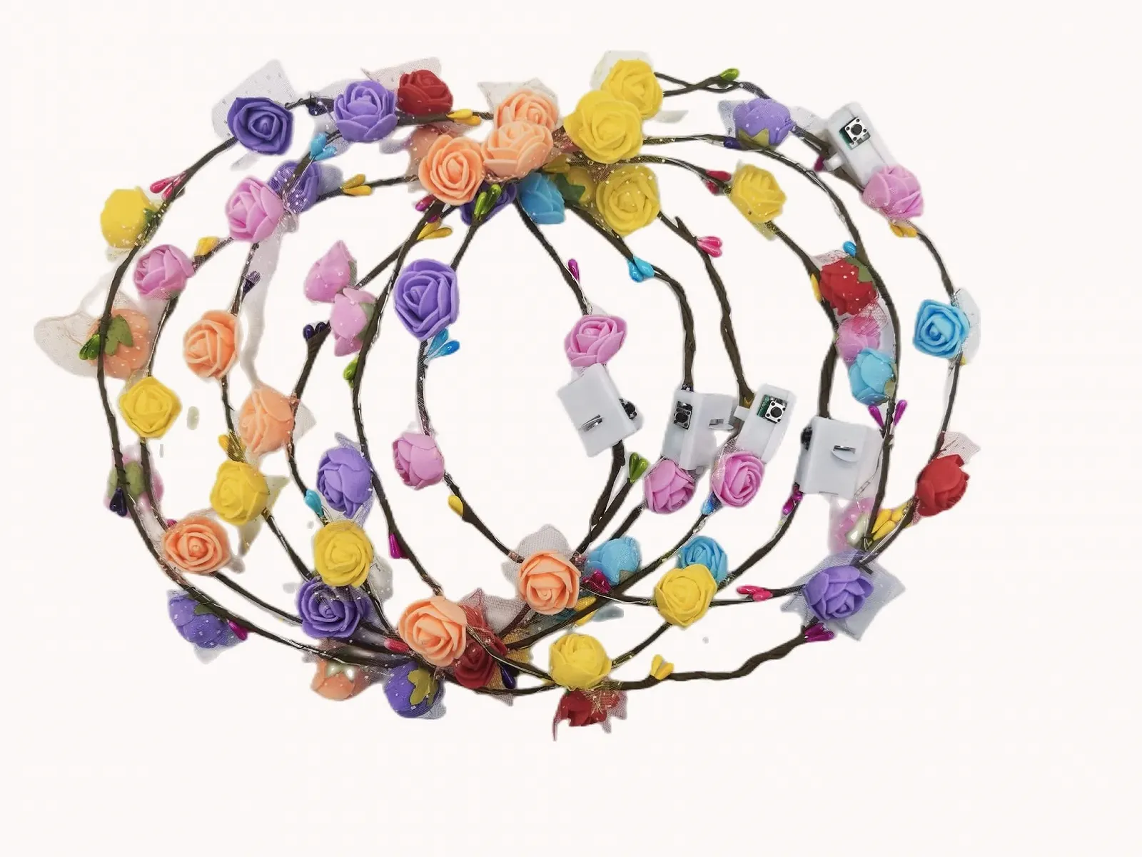 Вінок зі світлодіодними квітами, фото №6