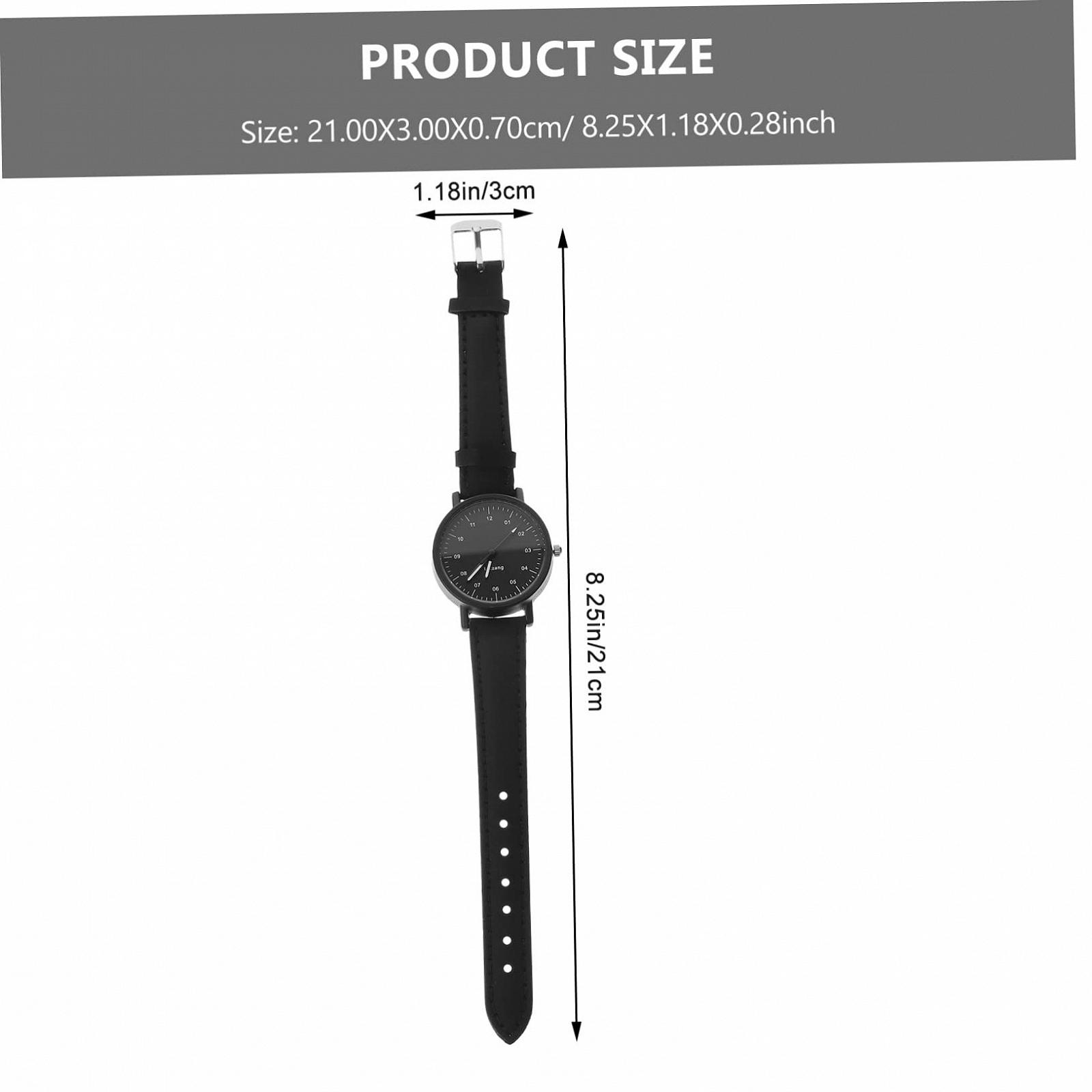 Винтажные часы WRITWAA Минималистичные часы Женские наручные часы с ремешком для девушек S Простые женские часы Универсальные часы Повседневные женские часы Женские часы с ремешком Black PU, фото №2