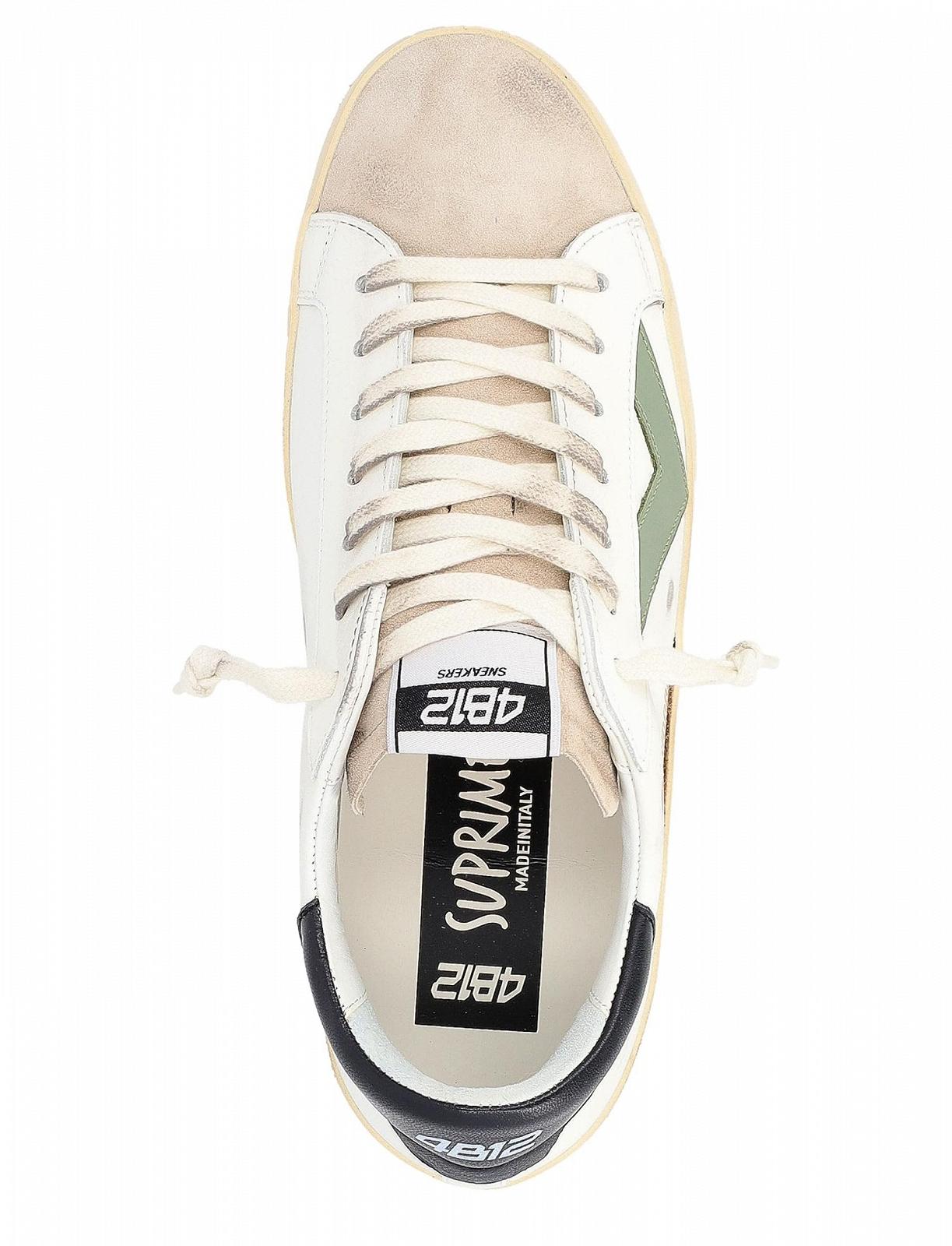 Кросівки SUPRIME-U203 4B12 Uomo Pelle Bianco/Salvia, фото №6 Кросівки SUPRIME-U203 4B12 Uomo Pelle Bianco/Salvia, фото №6