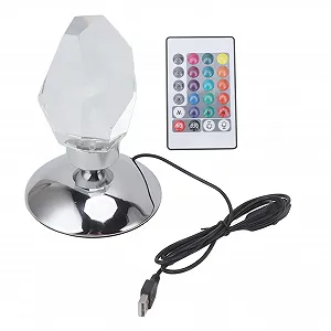 Настільна кришталева лампа Touch Control 16 кольорів 4 режими USB з пультом - Фото 1