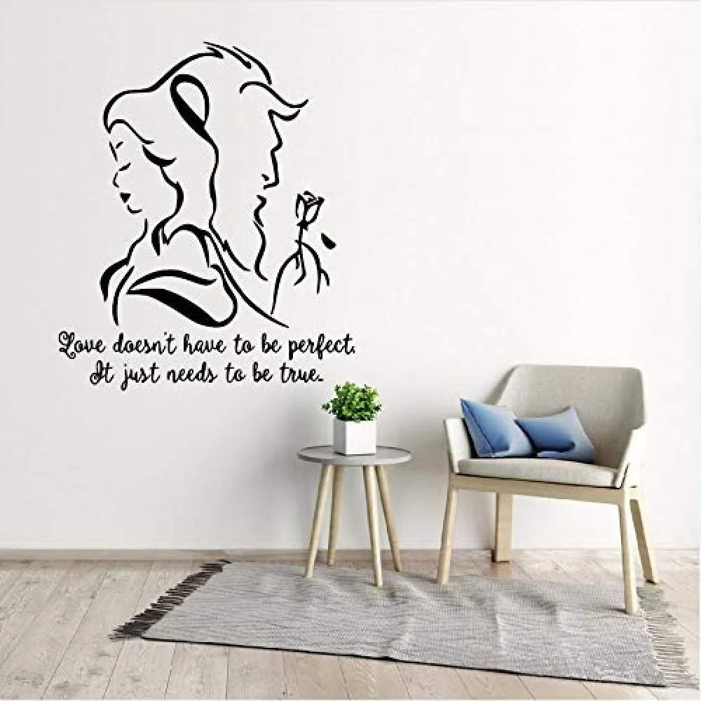 Наклейка на стіну Красуня та Чудовисько 57 x 67 см, фото №3